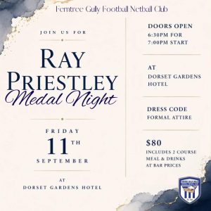 Ray Priestley Medal Night 2026